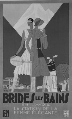 Brides Les Bains poster tin Metal Print Wall Art