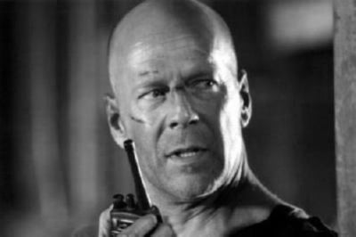 Bruce Willis Poster Black and White Poster 24x36 The Poster Depot