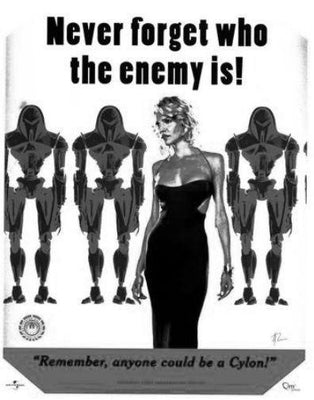 Battlestar Galactica Poster Black and White Poster 16"x24"