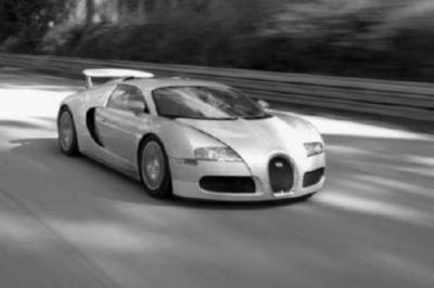 Bugatti Veyron Poster Black and White Poster 27"x40" The Poster Depot