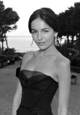 Camilla Belle black and white poster