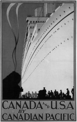 Canadian Pacific Poster Black and White Mini Poster 11"x17"