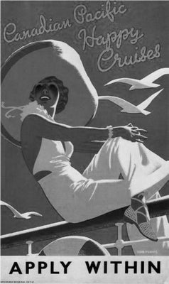 Canadian Pacific Poster Black and White Mini Poster 11"x17"