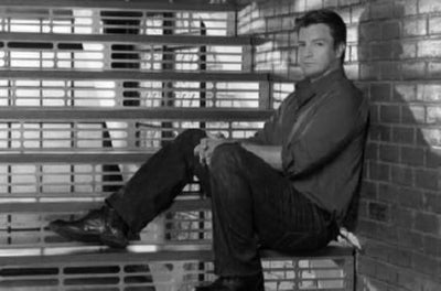 Castle Nathan Fillion poster Black and White poster for sale cheap United States USA
