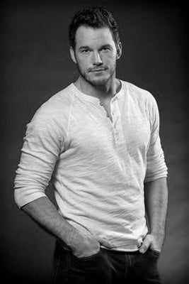 Chris Pratt Poster Black and White Poster 27"x40" The Poster Depot