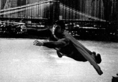 Christopher Reeve black and white poster