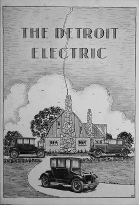 Detroit Electric poster tin Metal Print Wall Art