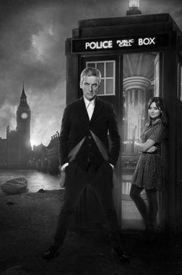 Peter Capaldi black and white poster