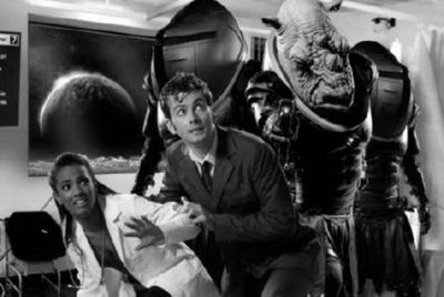 DR. WHO black and white poster