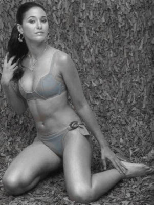 Emmanuelle Chriqui Metal Poster Print 8in x 12in 12"x16" Black and White The Poster Depot