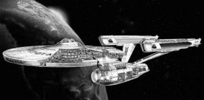 Star Trek black and white poster