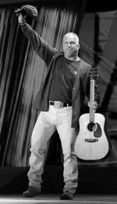 Garth Brooks black and white poster