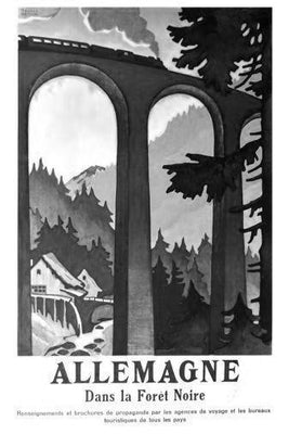 Germany Black Forest Black and White Metal Poster Choose Style The Poster Depot