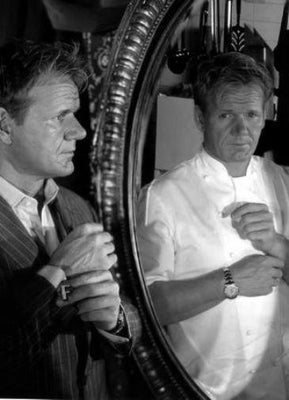Gordon Ramsay Metal Poster Print 8in x 12in 12"x16" Black and White The Poster Depot