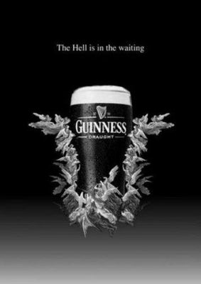 Guinness Poster Black and White Mini Poster 11"x17" The Poster Depot