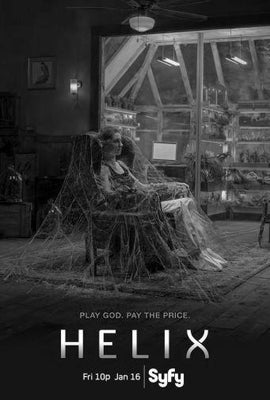 Helix black and white poster