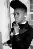 Janelle Monae Metal Poster Print 8in x 12in 12"x16" Black and White The Poster Depot