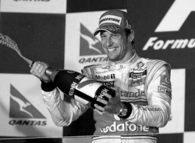 Jenson Button Poster Black and White Poster On Sale United States