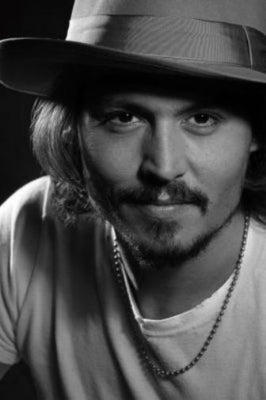 Johnny Depp Poster Black and White Mini Poster 11"x17"