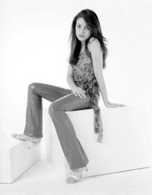 Mila Kunis Metal Poster Print 8in x 12in 12"x16" Black and White The Poster Depot