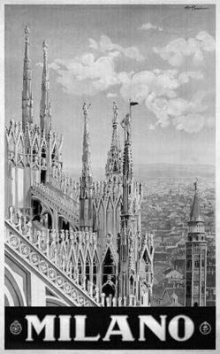 Italy Milano 1920 poster tin Metal Print Wall Art