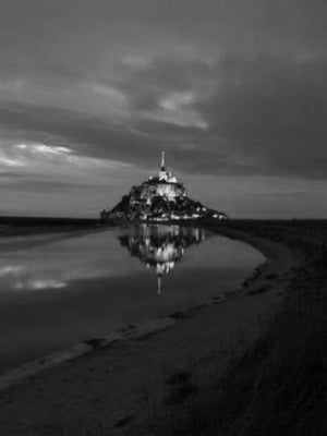 Mont Saint Michel poster Black and White poster for sale cheap United States USA