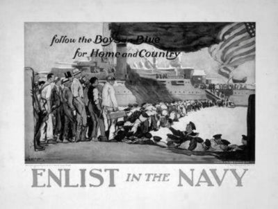 War Propaganda poster tin Metal Print Wall Art