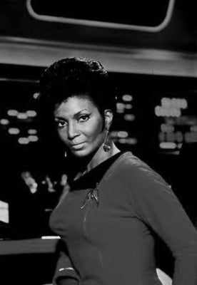Nichelle Nichols Black and White Metal Poster Choose Style The Poster Depot