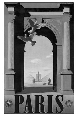 Paris Poster Black and White Mini Poster 11"x17"