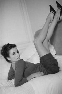 Penelope Cruz black and white poster