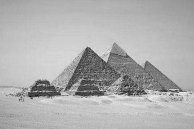 Pyramids poster tin Metal Print Wall Art