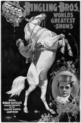 Ringling Circus Poster Black and White Mini Poster 11"x17" The Poster Depot