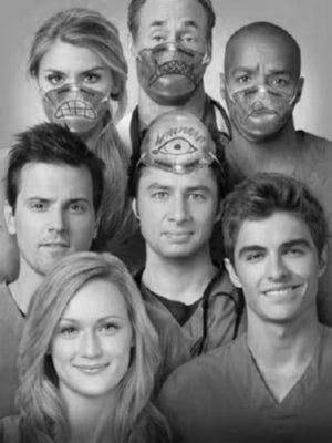 Scrubs black and white poster