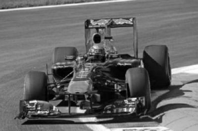 Sebastian Vettel black and white poster