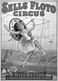 Vintage Circus Metal Poster Print 8in x 12in 12"x16" Black and White The Poster Depot
