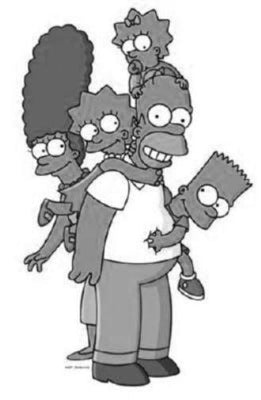 Simpsons Poster Black and White Poster 16x24 The Poster Depot