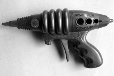 Vintage Toy Ray Guns Poster Black and White Mini Poster 11"x17"