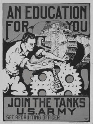 War Propaganda poster tin Metal Print Wall Art