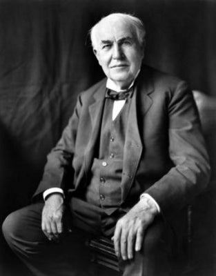 Thomas Edison Poster Black and White Mini Poster 11"x17"