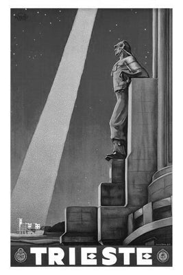 Trieste Black and White Poster 24x36 The Poster Depot