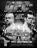 Ufc 115 Liddell Vs Franklin poster tin Metal Print Wall Art