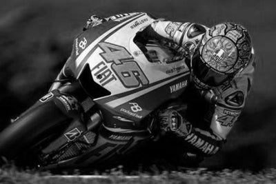 Valentino Rossi Poster Black and White Poster 27"x40" The Poster Depot