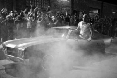 Vin Diesel black and white poster