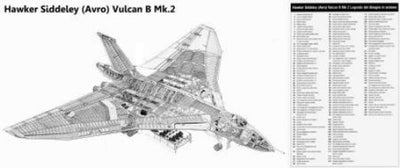 Vulcan Cutaway Poster Black and White Poster 24x36 The Poster Depot