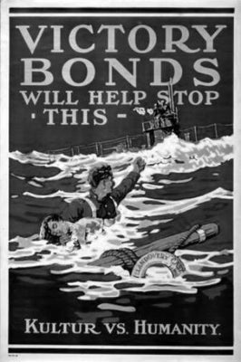 War Propaganda Poster Black and White Mini Poster 11"x17"