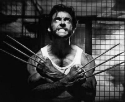Hugh Jackman Poster Black and White Mini Poster 11"x17"