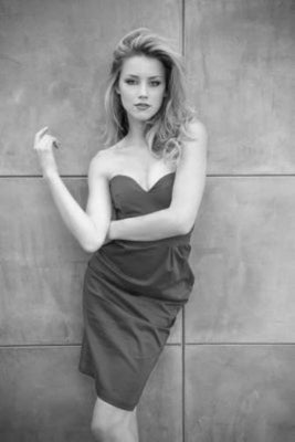 Amber Heard Poster Black and White Poster 24x36 The Poster Depot