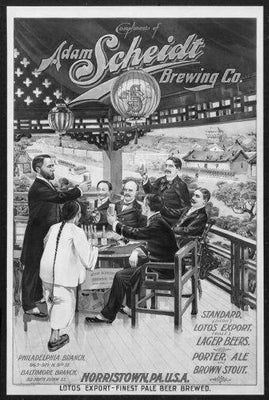 Vintage Beer Hall poster tin Metal Print Wall Art