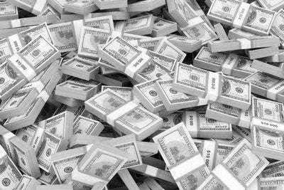 Cash Stacks Money Bundles Poster Black and White Poster 27"x40" The Poster Depot