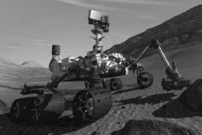 Curiousity Mars Rover Poster Black and White Poster 27"x40" The Poster Depot